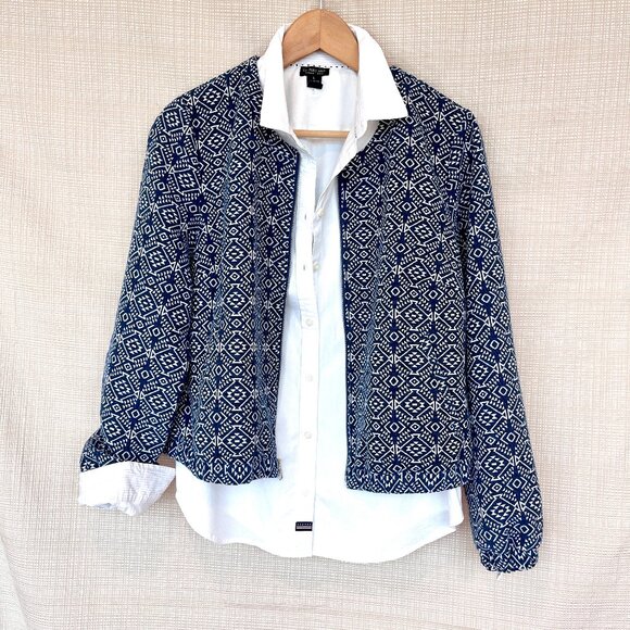 Textured Bomber Jacket Old Navy Southwest Boho Festival Collarless Jacket - Picture 13 of 15